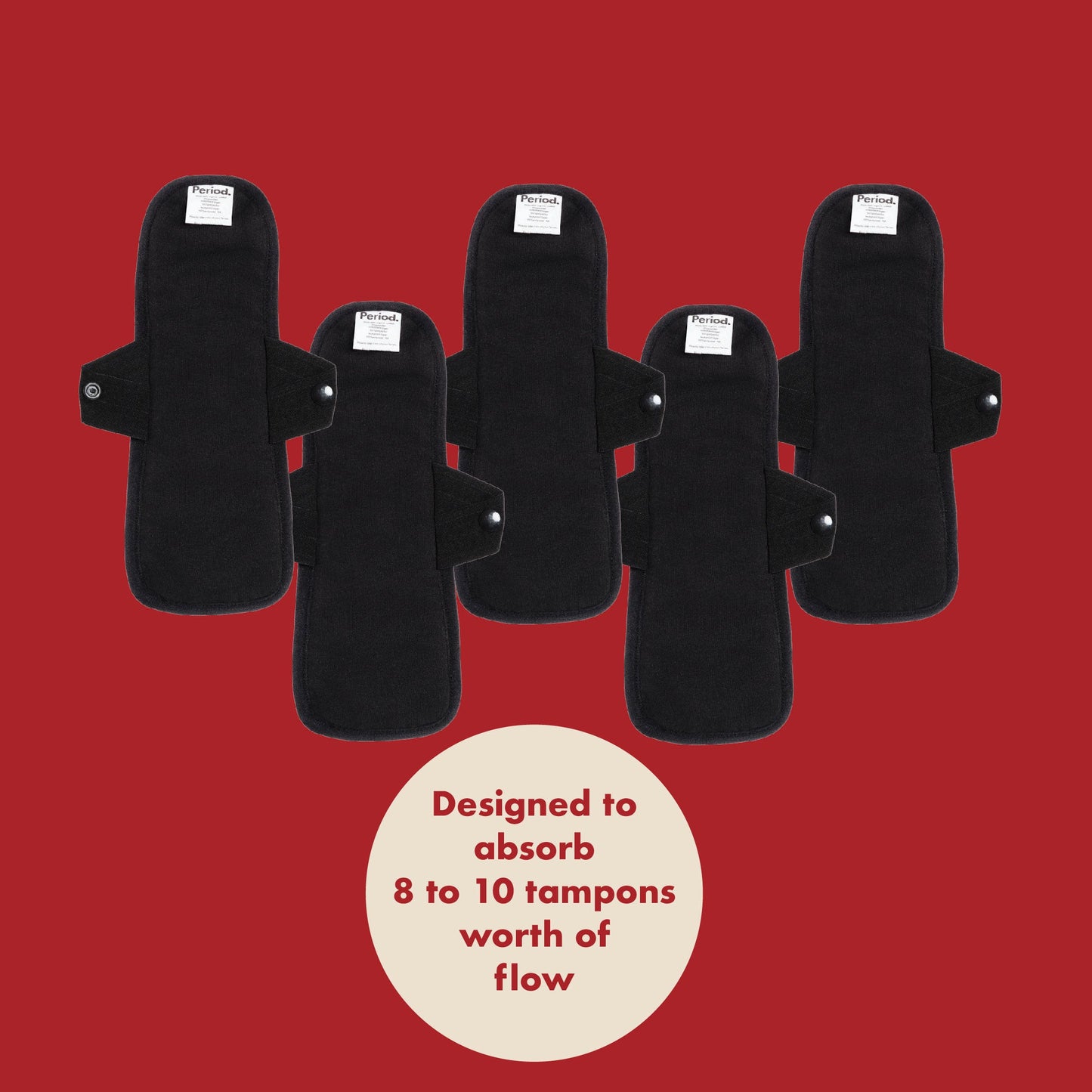 The Reusable Pad - 5 Piece Bundle. For Heavy Flows. - Wisdom of the Womb