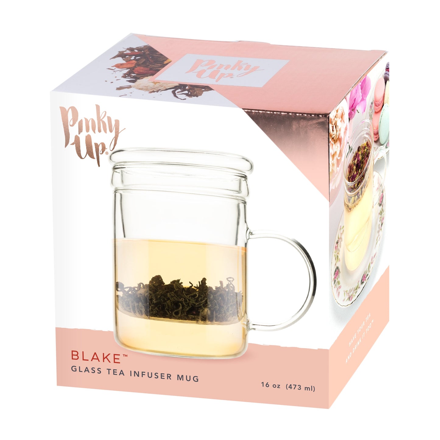 Blake Glass Tea Infuser Mug - Wisdom of the Womb
