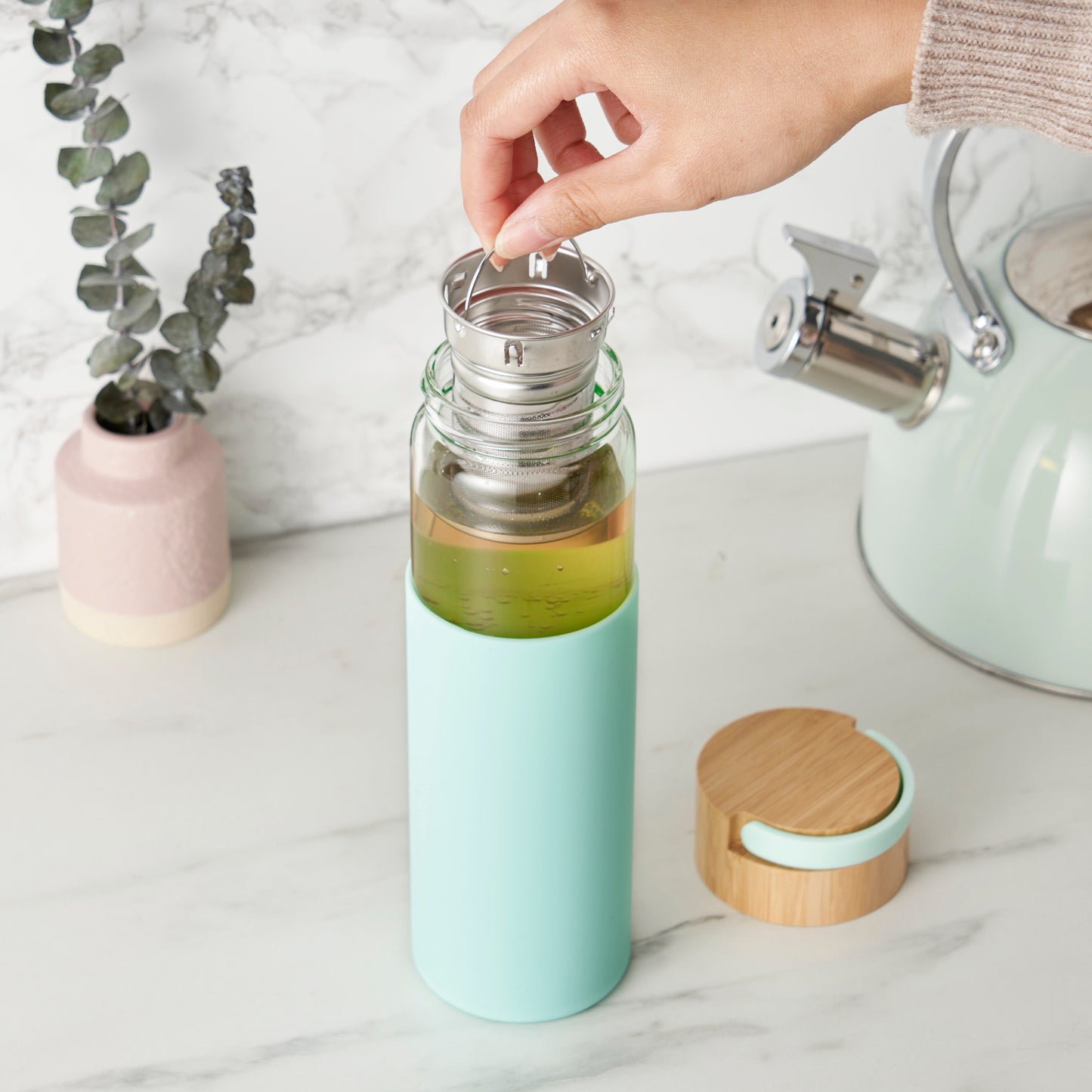 Dana Glass Travel Mug in Turquoise - Wisdom of the Womb