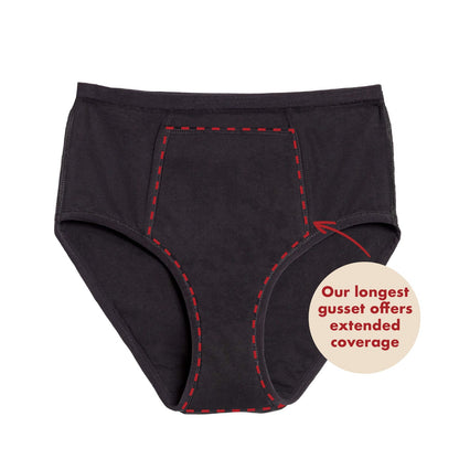 The Extra Coverage High Waisted Period. in Organic Cotton For Heavy Flows - Wisdom of the Womb