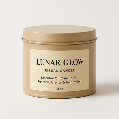 Lunar Glow: Ritual Candle for Renewal, Clarity and Inspiration