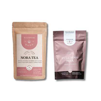 Pregnancy Support Starter Pack - NORA Pregnancy & Postparum Tea & Full Moon Bath Soak